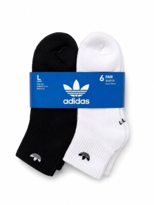 WhatsApp Image 2026-08-17 at 1.05.33 AM (3) Adidas Originals Trefoil Quarter Socks ( 6 Pack )