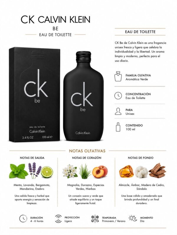 CK CALVIN KLEIN BE 100 ML